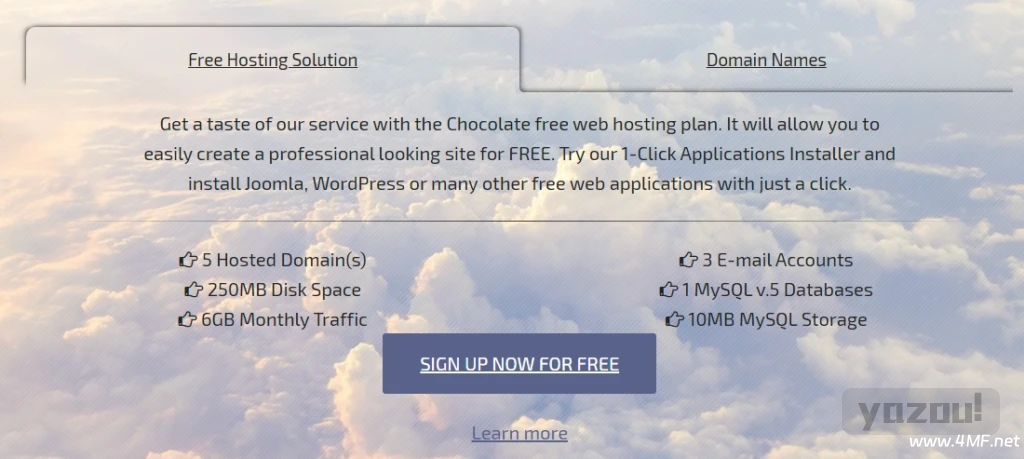 Freehostia 250M老牌PHP免费云主机 Freehostia