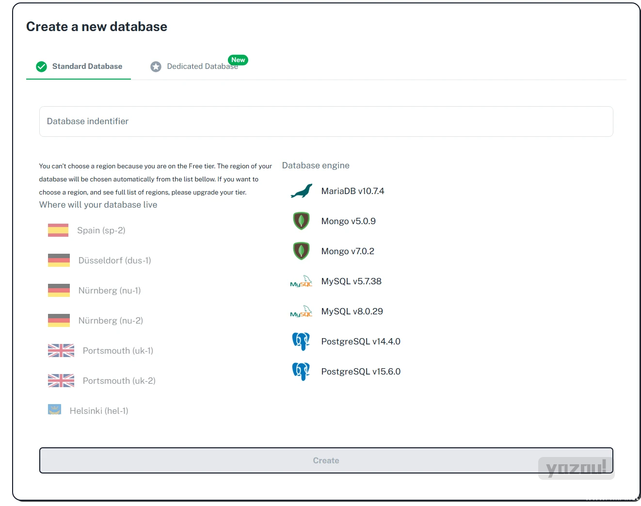 Filess.io 免费数据库  MySQL/ PostgreSQL/ MongoDB/ MariaDB