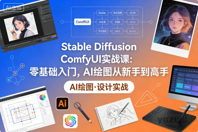 Stable Diffusion ComfyUI 实战课：AI绘图从新手到高手