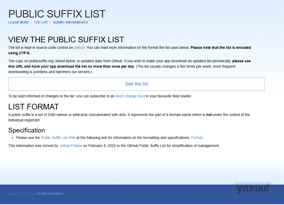 Public Suffix List 域名公共后缀简介及列表下载 2026.06.20